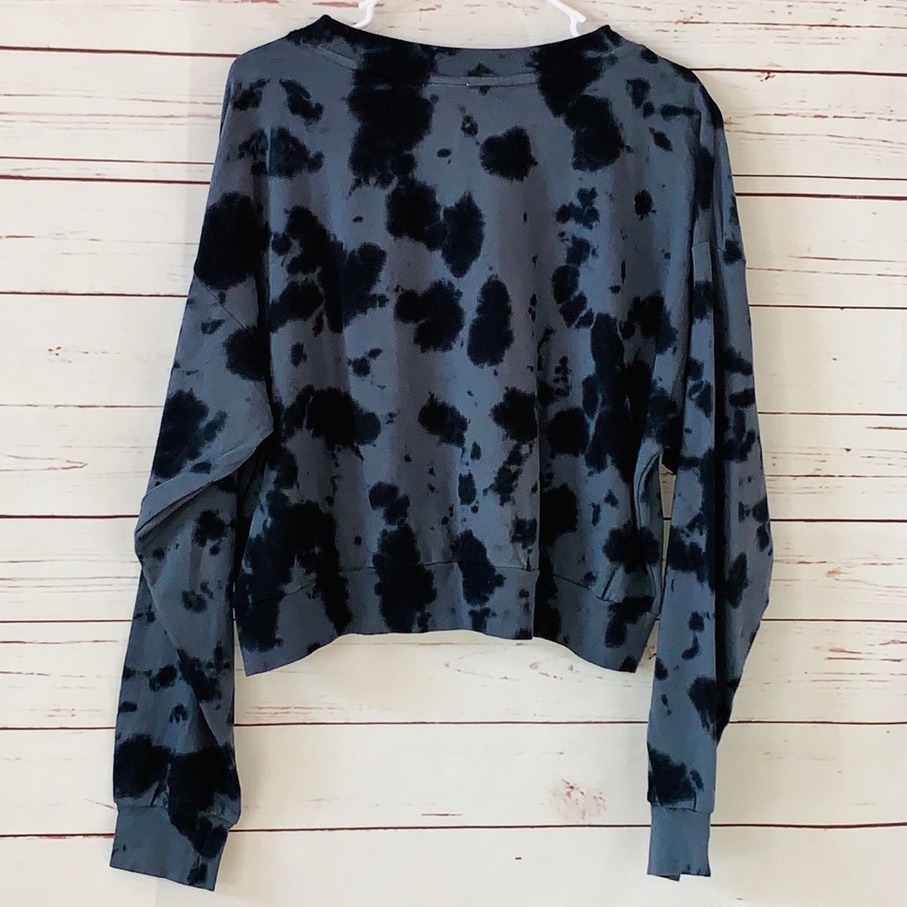 New FREEZE Crop tie dye sweatshirt L gray - Picture 5 of 6